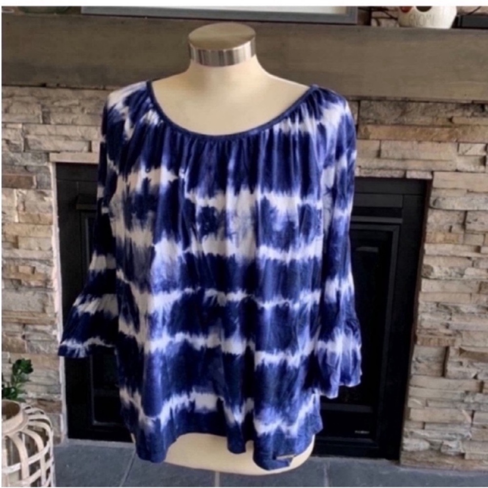 MICHAEL Michael Kors Relaxed Tyedye Bell Sleeve Blouse